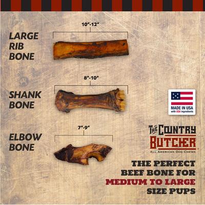 Show full view: The Country Butcher Beef Rib Bone Natural Dog Treats, Large, 2 count slide 8 of 9