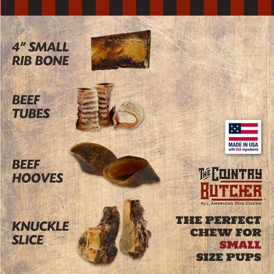Show full view: The Country Butcher Beef Rib Bone Natural Dog Treats, Small, 8 count  slide 8 of 9