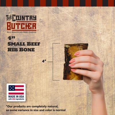 Show full view: The Country Butcher Beef Rib Bone Natural Dog Treats, Small, 8 count  slide 3 of 9