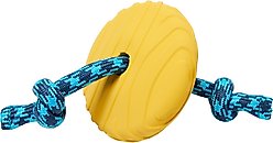 Frisco Tug & Fetch Rubber Disc with Double Knot Rope Dog Toy, Small/Medium