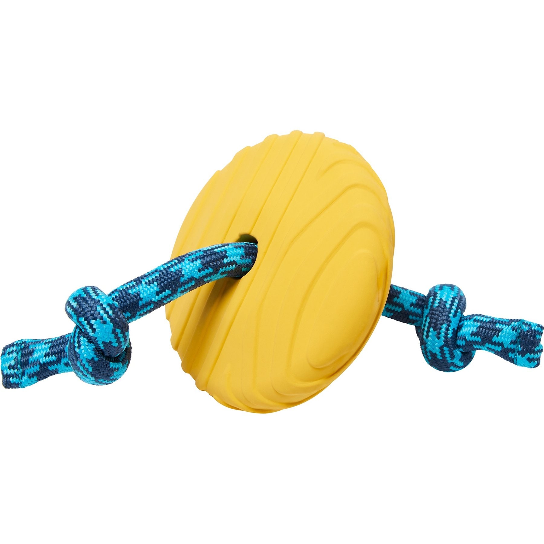 Frisco Tug & Fetch Rubber Disc with Double Knot Rope Dog Toy, Small/Medium