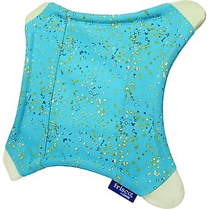 Frisco Fetch Lightweight Floating Glow in the Dark Fabric Quad Flyer Dog Toy, Medium/Large