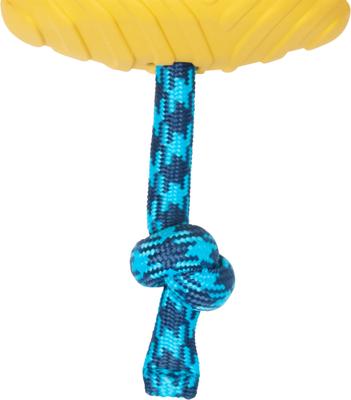 Show full view: Frisco Tug & Fetch Rubber Disc with Double Knot Rope Dog Toy, Small/Medium slide 4 of 10
