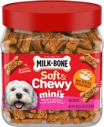 Milk-Bone Soft & Chewy Minis Made with Real Chicken Soft & Chewy Dog Treats, 18-oz canister