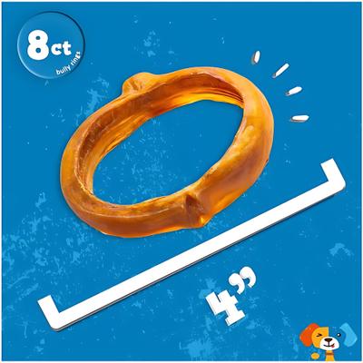 Show full view: Jack & Pup Odor Free 4-inch Beef Bully Stick Ring Dog Chews, 8 count slide 4 of 7