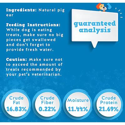 Show full view: Jack & Pup Whole Pig Ear Dog Chews, 10 count slide 4 of 8