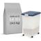 Show in main carousel: IRIS WeatherPro Airtight Attachable Wheels Dog, Cat & Bird Food Storage Container, Clear & Navy, 50-lb slide 1 of 10