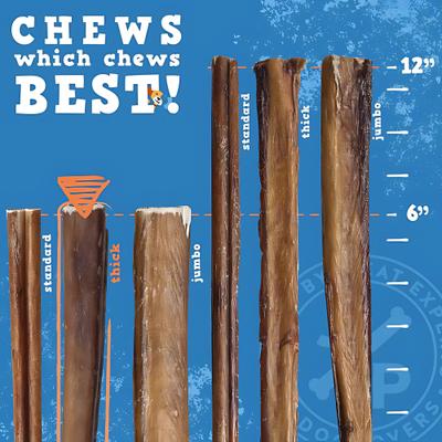 Show full view: Jack & Pup Odor Free 6-inch Thick Beef Bully Stick Dog Chews, 6 count slide 4 of 9
