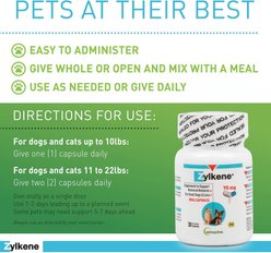 Vetoquinol Zylkene 75-mg Capsules Calming Supplement for Small Dogs & Cats, 30 count slide 2 of 10