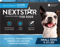 NextStar Flea & Tick Spot Treatment for Small Dogs, 5-22 lbs, 3 Doses (3-mos. supply) slide 1 of 8