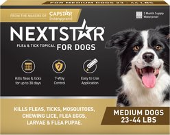 NextStar Flea & Tick Spot Treatment for Medium Dogs, 23-44 lbs, 3 Doses (3-mos. supply)
