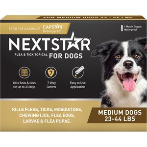 NextStar Flea & Tick Spot Treatment for Medium Dogs, 23-44 lbs, 1 Dose (1-mos. supply)