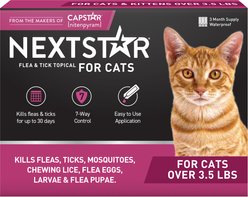 NextStar Fast Acting Cat Flea & Tick Treatment 3 doses