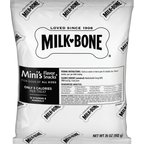 Milk-Bone Mini's Flavor Snacks Beef, Chicken & Bacon Flavored Biscuit Dog Treats, 35-oz, case of 2