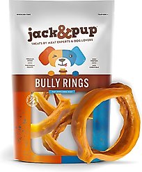 Jack & Pup Odor Free 4-inch Beef Bully Stick Ring Dog Chews, 8 count