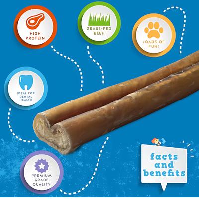 Show full view: Jack & Pup Odor Free 6-inch Thick Beef Bully Stick Dog Chews, 6 count slide 3 of 9