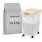 Show in main carousel: IRIS WeatherPro Airtight Attachable Wheels Dog, Cat & Bird Food Storage Container, Pearl/Almond, 58-lb slide 1 of 10