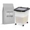 Show in main carousel: IRIS WeatherPro Airtight Attachable Wheels Dog, Cat & Bird Food Storage Container, Pearl & Black, 25-lb slide 1 of 11