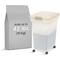 Show in main carousel: IRIS WeatherPro Airtight Attachable Wheels Dog, Cat & Bird Food Storage Container, Clear/Almond, 45-lb slide 1 of 11