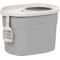 Show in main carousel: IRIS Large Round Top Entry Cat Litter Box & Scoop, Gray/White slide 1 of 7