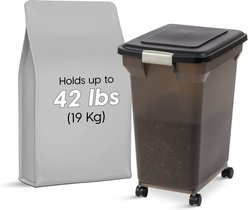 Lolytama Bird Seed Storage Container Airtight,Clear Plastic Bird Food Container,wild Bird Seed Storage Bin,Multi Size3.52qt/4l And2.2qt/2.5l, Bird Seeds For Small Garden Mealworms,Bpa Free/Clear