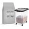 Show in main carousel: IRIS WeatherPro Airtight Dog, Cat & Bird Food Storage Container, Clear & Black, 50-lb slide 1 of 11