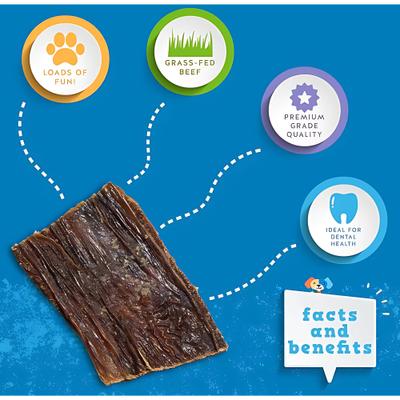 Show full view: Jack & Pup Joint Health Beef Gullet Bites Dog Chews, 16-oz bag slide 3 of 6