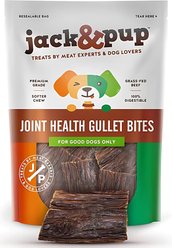 Jack & Pup Joint Health Beef Gullet Bites Dog Chews, 16-oz bag