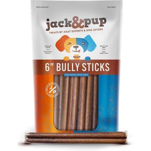 Jack & Pup Odor Free 6-inch Standard Beef Bully Stick Dog Chews, 7 count