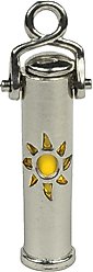 The Key Chain Urn Company Sun Design Keepsake Urn, Silver/Yellow