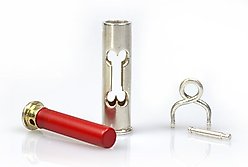 The Key Chain Urn Company Heart Design Keepsake Urn, Silver/Red slide 2 of 8