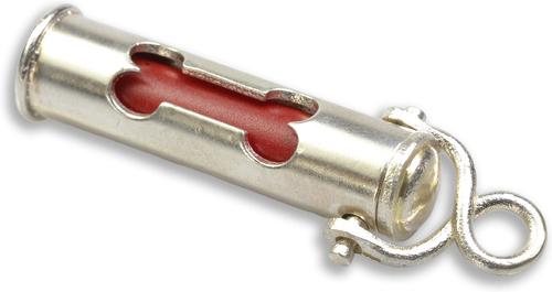 Show full view: The Key Chain Urn Company Dog Bone Design Keepsake Urn, Silver/Black slide 4 of 9