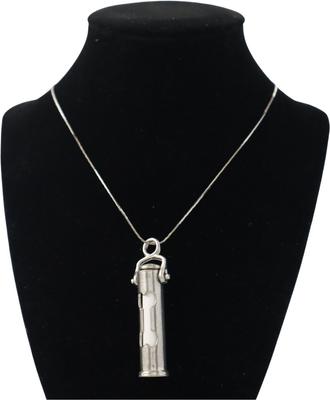 Show full view: The Key Chain Urn Company Cat Design Keepsake Urn, Silver/Black slide 6 of 9