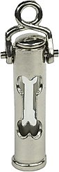The Key Chain Urn Company Dog Bone Design Keepsake Urn, Silver/Clear