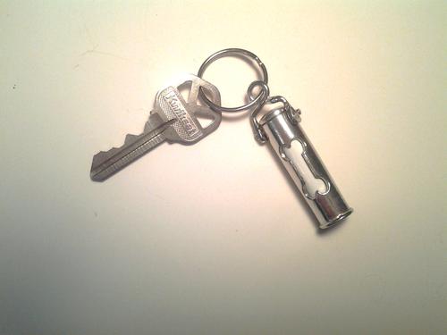 Show full view: The Key Chain Urn Company Dog Bone Design Keepsake Urn, Silver/Black slide 5 of 9