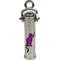 Show in main carousel: The Key Chain Urn Company Cat Design Keepsake Urn, Silver/Purple slide 2 of 9