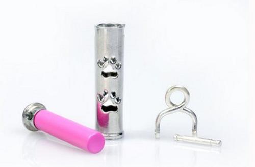 Show full view: The Key Chain Urn Company Paw Print Design Keepsake Urn, Silver/Black slide 3 of 9