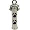 Show in main carousel: The Key Chain Urn Company Paw Print Design Keepsake Urn, Silver/Black slide 1 of 9
