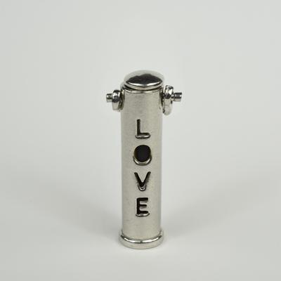 Show full view: The Key Chain Urn Company Love Design Keepsake Urn, Silver/Black slide 2 of 9