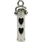 Show in main carousel: The Key Chain Urn Company Heart Design Keepsake Urn, Silver/Black slide 1 of 9
