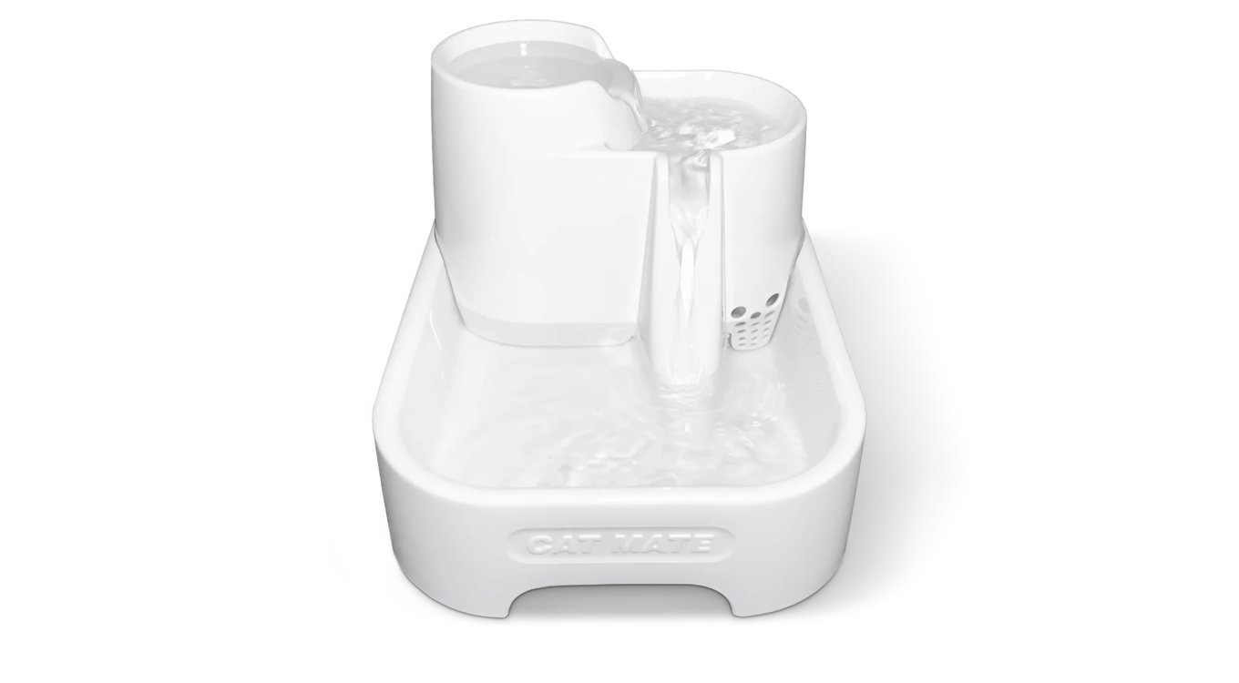 Cat Mate Plastic Cat Fountain, 67.6-oz