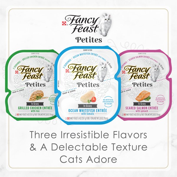 Fancy Feast Petites Gourmet Gravy Collection Variety Pack Wet Cat Food