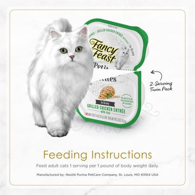 Show full view: Fancy Feast Gourmet Petites Gravy Collection Variety Pack Wet Cat Food, 48 servings, 2.8-oz tray, case of 24 slide 9 of 11