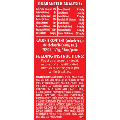 Show full view: Milk-Bone Mini's Flavor Snacks Beef, Chicken & Bacon Flavored Biscuit Dog Treats, 15-oz box slide 9 of 12