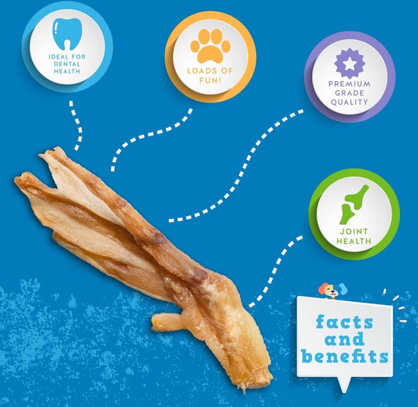 Jack & Pup Duck Feet Grain-Free Adult Natural Dehydrated Dog Treats, 75 count
