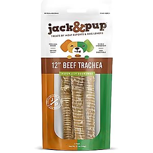 Jack & Pup Beef Trachea 12-in Dog Treats, 3 count