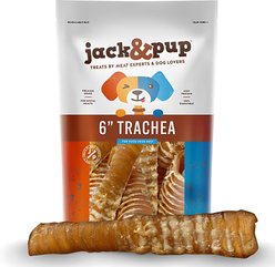 Jack & Pup 6-inch Beef Trachea Dog Chews, 20 count