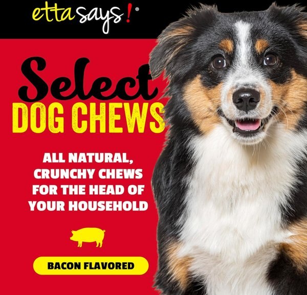 Etta Says! 7" Select Hide-Free Bacon Recipe Crunchy Dog Chews