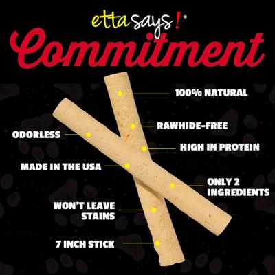 Show full view: Etta Says! 7" Select Hide-Free Bacon Recipe Crunchy Dog Chews slide 5 of 9