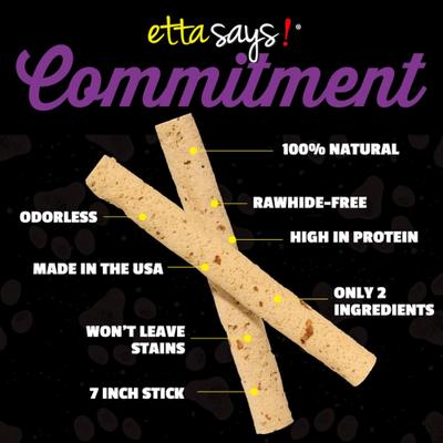 Show full view: Etta Says! 7" Select Hide-Free Liver Recipe Crunchy Dog Chews slide 5 of 9